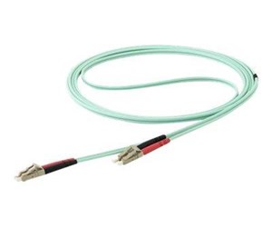 Nettverkskabel - 10m OM4 LC to LC Multimode Duplex Fiber Optic Patch Cable - patch cable - 10 m - aqua - 450FBLCLC10