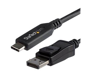 Skjermkabel - StarTech.com 3.3 ft. (1 m) - USB-C to DisplayPort Adapter Cable - 8K - HBR3 - external video adapter - black - CDP2DP141MB