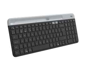 Tastatur - Logitech K580 Slim Wireless Keyboard - Tastatur - Nordisk - Grå - 920-009274