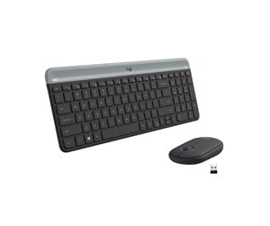 Tastatur - Logitech Slim Wireless Combo MK470 - Tastatur & Mussett - Engelsk - Storbritannia - Svart - 920-009204