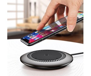 Mobil - Adaptere og ladere - Baseus Whirlwind Wireless Quick Charger for Smartphones with QI - Black - CCALL-XU01