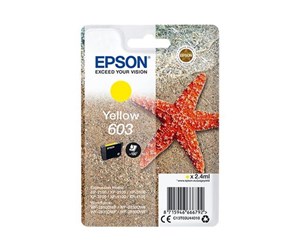 Printertilbehør blekk/toner - Epson 603 - yellow - original - ink cartridge - Blekkpatron Yellow - C13T03U44020