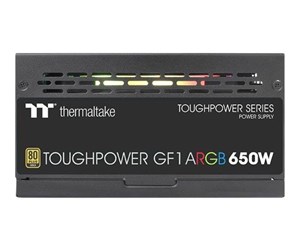 Strømforsyning (PSU) - Thermaltake ToughPower GF1 ARGB 650W Strømforsyning (PSU) - 650 Watt - ATX - 80 Plus Gold sertifisert - PS-TPD-0650F3FAGE-1