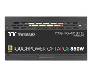 Strømforsyning (PSU) - Thermaltake ToughPower GF1 ARGB 850W Strømforsyning (PSU) - 850 Watt - ATX - 80 Plus Gold sertifisert - PS-TPD-0850F3FAGE-1