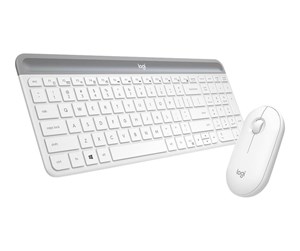 Tastatur - Logitech Slim Wireless Combo MK470 - Tastatur & Mussett - Tysk - Grå - 920-009189