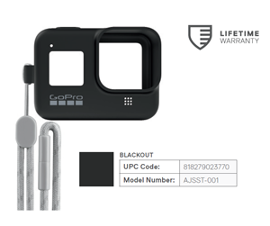 Kameravesker - GoPro Sleeve + Lanyard (HERO8 Black) - Blackout - AJSST-001