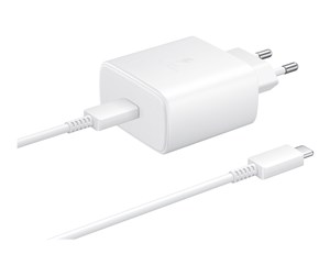 Mobil - Adaptere og ladere - Samsung EP-TA845 45W USB-C Adapter (with cable) - White - EP-TA845XWEGWW