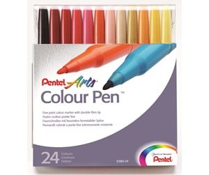 Hobbyartikler - Pentel S360-24 Color Pen Assorted - S360-24