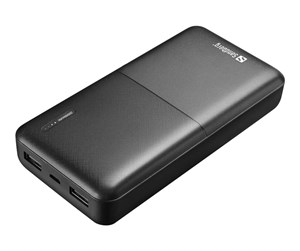 Nødlader - Sandberg Saver Powerbank 20000 Nødlader - Svart - 20000 mAh - 320-42