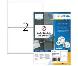 Papir, Fotopapir & Etiketter - HERMA Removable Labels 10314 100 Sheets (200 labels) - 10314