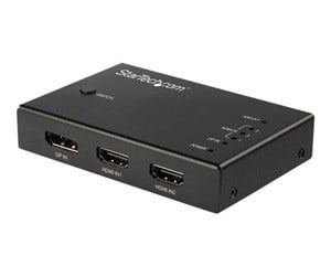 Videosplitter - StarTech.com 4 Port HDMI Video Switch - 3x HDMI & 1x DisplayPort - 4K 60Hz - video/audio switch - 4 ports - VS421HDDP