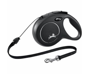 Hund - Flexi New CLASSIC M Leash 8 m black, 20kg - FL-2825