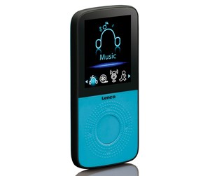 Mp3-spiller & Tilbehør - Lenco PODO-153BU - Sport MP3/4 Player with Pedometer Sport Earplugs and Sport Wristband - Blue - MP3-spiller 4 GB - PODO-153BU