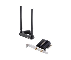 Nettverksadapter - ASUS PCE-AX58BT AX3000 Dual Band PCI-E WiFi 6 (802.11ax) & Bluetooth - 90IG0610-MO0R00