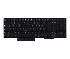 Tastatur - Lenovo Chicony - Bærbart tastatur - til utskifting - Tysk - Svart - 01HW212