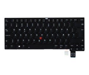 Tastatur - Lenovo Darfon - Bærbart tastatur - til utskifting - Dansk - Svart - 01EP477