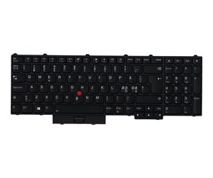 Tastatur - Lenovo Chicony - Bærbart tastatur - til utskifting - Nordisk - Svart - 01HW240