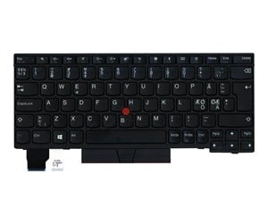 Tastatur - Lenovo Lite-On - Bærbart tastatur - til utskifting - Nordisk - Svart - 01YP119