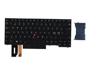 Tastatur - Lenovo Chicony - Bærbart tastatur - til utskifting - Nordisk - Svart - 01YP319