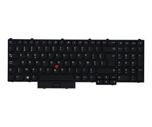 Tastatur - Lenovo Chicony - Bærbart tastatur - til utskifting - Belgisk - Svart - 01ER957