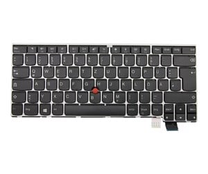 Tastatur - Lenovo - notebook replacement keyboard - with Trackpoint - German - black silver - Bærbart tastatur - til utskifting - Tysk - Sølv - 01EN776