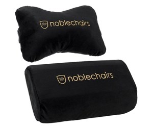 Gamingstol - noblechairs Pillow-set for EPIC/ICON/HERO - Black/Gold - Svart / Gull - Stoff - NBL-SP-PST-004