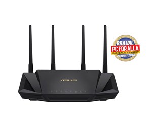 Ruter - ASUS RT-AX58U AX3000 Dual Band WiFi 6 (802.11ax) Router supporting MU-MIMO and OFDMA - Wireless router Wi-Fi 6 - 90IG06Q0-MU9B00