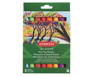 Hobbyartikler - Derwent Academy Marker TwinTip Chisel /8 - 98208