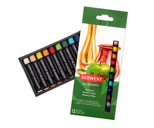 Hobbyartikler - Derwent ACADEMY OIL PASTELS 12 different colours - 2301952