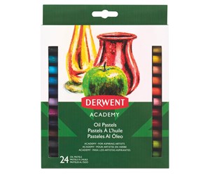 Hobbyartikler - Derwent ACADEMY OIL PASTELS 24 different colours - 2301953