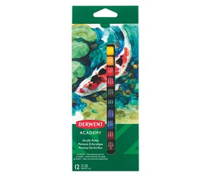 Hobbyartikler - Derwent Acrylic Paints 12ml (12 Pack) - 2302401