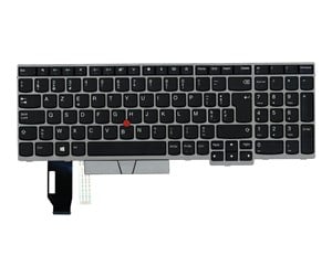 Tastatur - Lenovo Chicony - Bærbart tastatur - til utskifting - Belgisk - Sølv - 01YN626