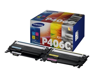 Printertilbehør blekk/toner - HP Samsung SU375A / CLT-P406C Toner 4-pack (Black Yellow Cyan Magenta) - Laser toner Blå - SU375A