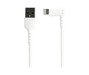 Skjermkabel - StarTech.com 1m/3.3ft Angled Lightning to USB Cable - MFI Certified - White - Lightning cable - Lightning / USB - 1 m - RUSBLTMM1MWR