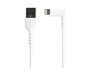 Skjermkabel - StarTech.com 2m/6.6ft Angled Lightning to USB Cable - MFI Certified - White - Lightning cable - Lightning / USB - 2 m - RUSBLTMM2MWR