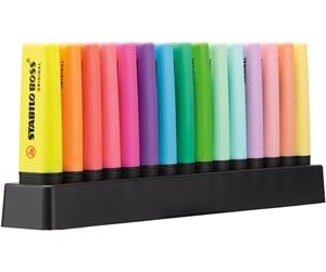 Skrive- & Tegneverktøy - STABILO BOSS Original 15 ass. colours highlighter with water-based ink refillable - 7015-01-5