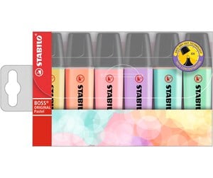 Skrive- & Tegneverktøy - STABILO BOSS Original 6 ass. Pastel colours highlighter with water-based ink refillable - 70/6-2