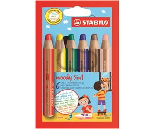 Hobbyartikler - STABILO Woody 3 i 1 watercolor colored pencil and wax crayon in one - 4006381117388