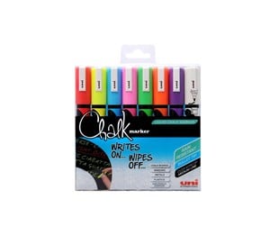 Hobbyartikler - Uni-ball CHALK MARKERS set of 8 Assorted - M PWE5M 8C