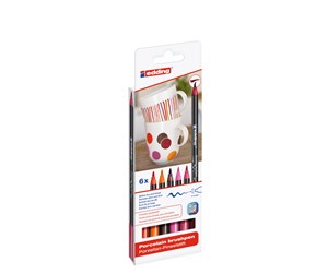 Skrive- & Tegneverktøy - Edding Porcelain pens set of 5 warm colours - 630232