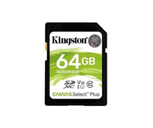 Minnekort - Kingston Canvas Select Plus SD - 100MB/s - 64GB - SDS2/64GB