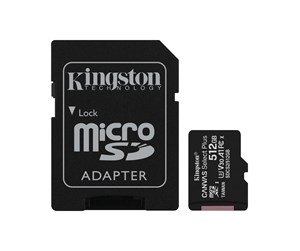 Minnekort - Kingston Canvas Select Plus microSD/SD - 100MB/s - 512GB - SDCS2/512GB