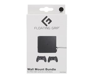 Spill - Tilbehør - Floating Grip PlayStation 4 Slim Wall Mount Bundle - Black - Accessories for game console - Sony PlayStation 4 - 5713474100118