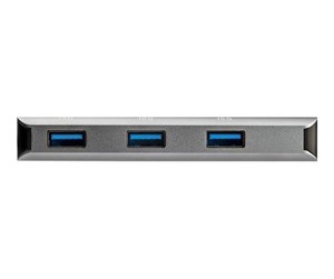 USB-hub - StarTech.com 3Pt USB-C Hub w/ SD Card Reader - 10Gbps - 3x USB-A & 1x USB-C - hub - 3 ports USB-hub - 3 porter - Grå - HB31C3ASDMB