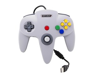 Spill - Tilbehør - Retro-Bit Classic 64-Bit Controller USB - Grey - Controller - PC - 7350002936511