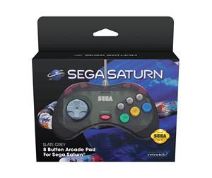 Spill - Tilbehør - Retro-Bit SEGA Saturn Pad - Grey - Controller - Sega Saturn - 7350002936917