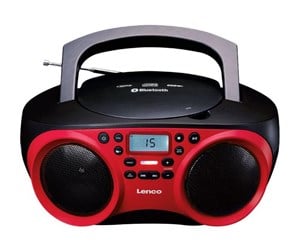 DAB, nettverks- og klokkeradio - Lenco SCD-501RD Portable FM Radio CD-USB player with Bluetooth® - FM - Stereo - Rød - SCD-501RED/BLACK