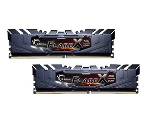 RAM - G.Skill Flare X DDR4-3200 - 32GB - CL16 - Dual Channel (2 pcs) - AMD Optimized - Svart - F4-3200C16D-32GFX