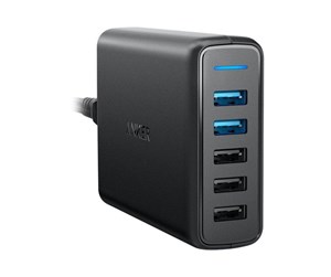 Mobil - Adaptere og ladere - Anker PowerPort 5 with Dual Quick Charge 3.0 - Black - A2054L11