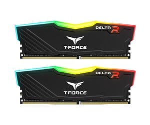 RAM - Team Group T-Force Delta RGB DDR4-3200 - 8GB - CL16 - Dual Channel (2 pcs) - Intel XMP - Svart med RGB - TF3D416G3200HC16CDC01